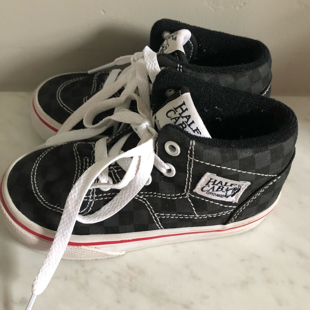 Black and Gray Vans High Tops size 7